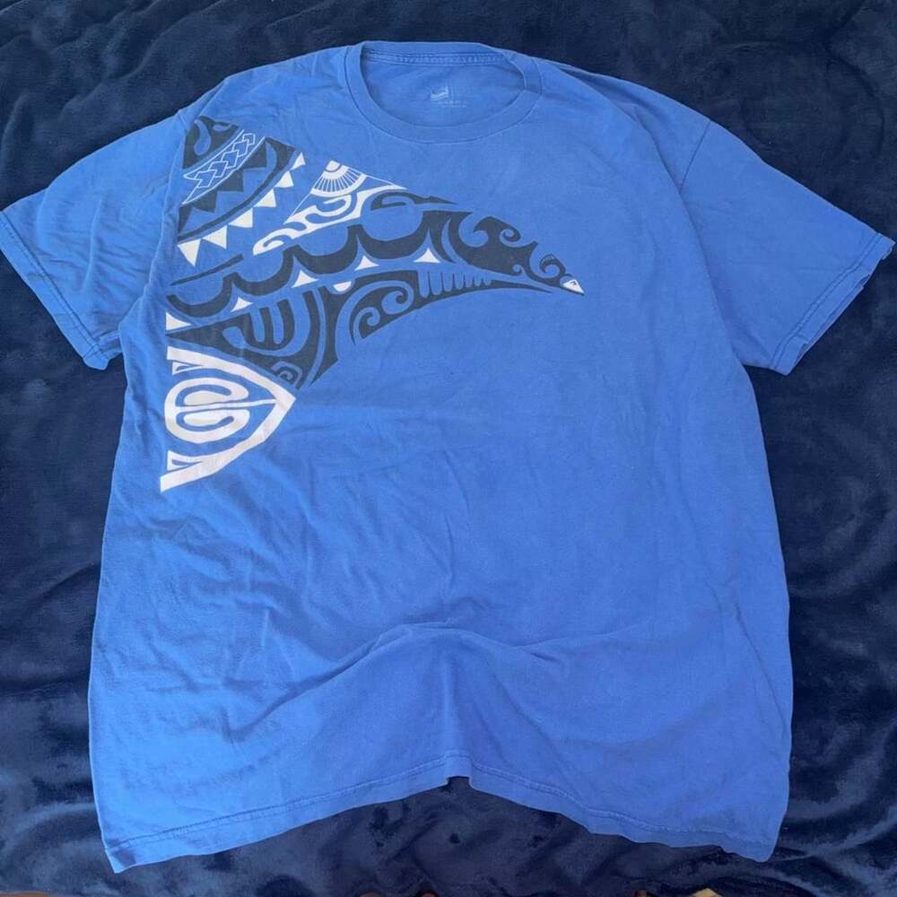 Quiksilver Blue Tribal Graphic T-Shirt